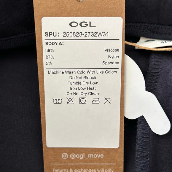 OGL Slimming Ponte High Rise Pull-On Pants Flare Navy M Medium Petite New - Picture 7 of 8